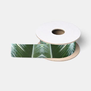 Overlapping Palm Fronds Satin Ribbon