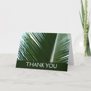 Overlapping Palm Fronds Thank You Card