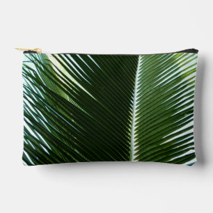 Overlapping Palm Fronds Tropical Green Abstract Accessory Pouch