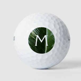 Overlapping Palm Fronds Tropical Green Abstract Golf Balls