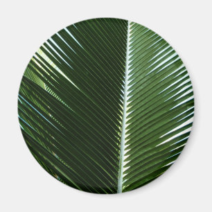 Overlapping Palm Fronds Tropical Green Abstract Magnet