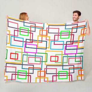 Overlapping Rectangles  Fleece Blanket