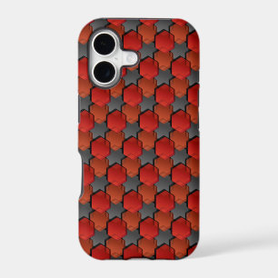 Overlapping red hexagons and 'grey star'
