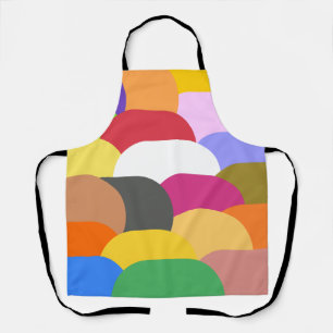 Overlapping scales circles pattern apron