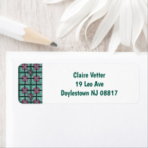 Overlapping Squares  Return Address Label