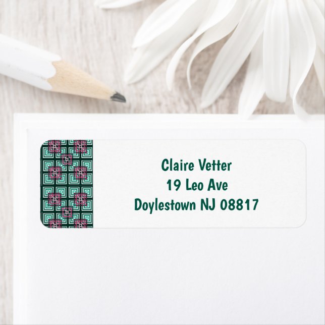 Overlapping Squares  Return Address Label (Insitu)