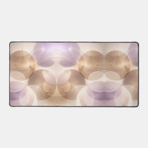 Overlapping translucent circles AI art Desk Mat
