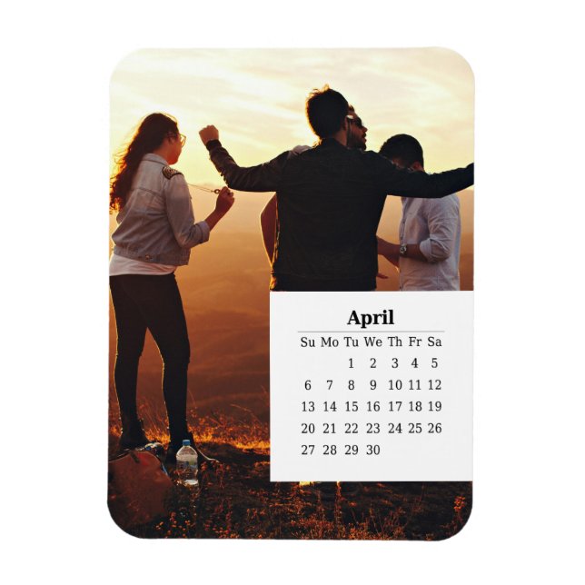 Overlay Calendar April 2025 Magnet (Vertical)
