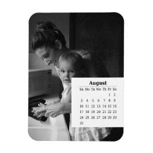 Overlay Calendar August 2025 Magnet