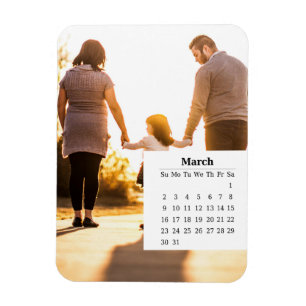 Overlay Calendar March 2025 Magnet