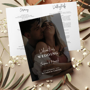 Overlay Couple Photo Wedding Program