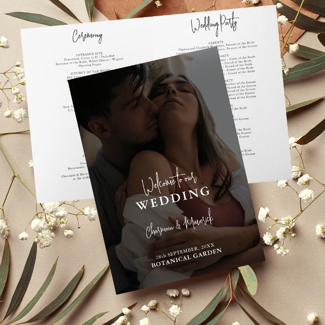 Overlay Couple Photo Wedding Program (Creator Uploaded)