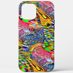 Overlay of clear vivid colors on rough background iPhone 12 pro max case