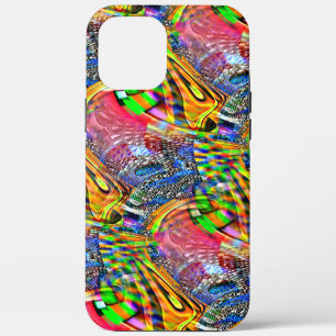 Overlay of clear vivid colors on rough background iPhone 12 pro max case
