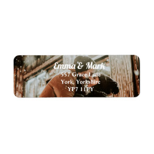 Overlay Photo Wedding Address Label Return Address Label