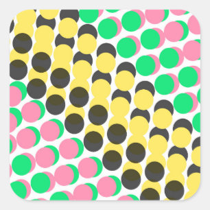 Overlayed Dots Square Sticker