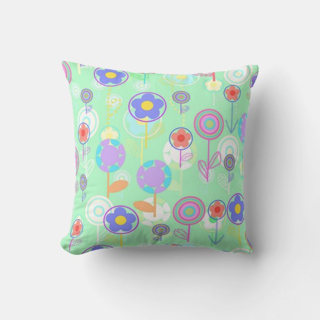 Overlayer Flowers Cushion (Front)