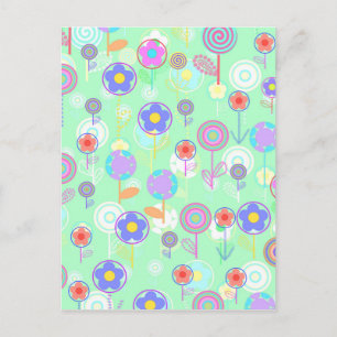 Overlayer Flowers Postcard