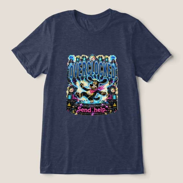 Overloaded Send Help Funny Burnout Tri-Blend Shirt (Design Front)