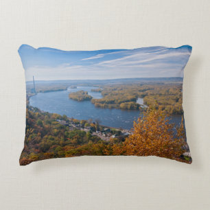overlook above alma and river decorative cushion