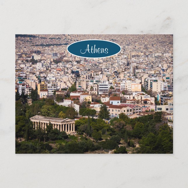 Overlooking Athens Postcard (Front)