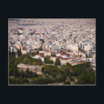 Overlooking Athens Postcard<br><div class="desc">A city view of Athens from the Acropolis,  in the forefront,  the remains of the ancient Agora.  This postcard is fully customisable.</div>
