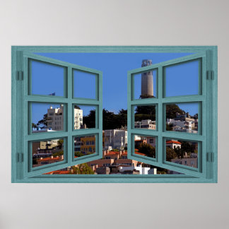 Overlooking Coit Tower Window Poster