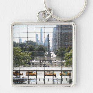 Overlooking Columbus Circle New York City Photo Key Ring