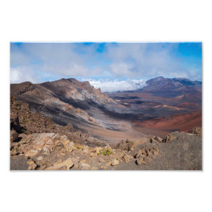 overlooking haleakala crater from rim photo print