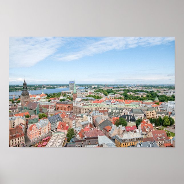 Overlooking Riga Latvia Poster (Front)