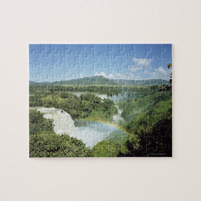 Overlooking scenic Iguazu Falls in South America Jigsaw Puzzle (Horizontal)