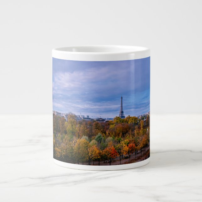 Overlooking the  the Tuileries Garden  Large Coffee Mug (Front)