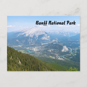 Overlooking the town of Banff Holiday Postcard