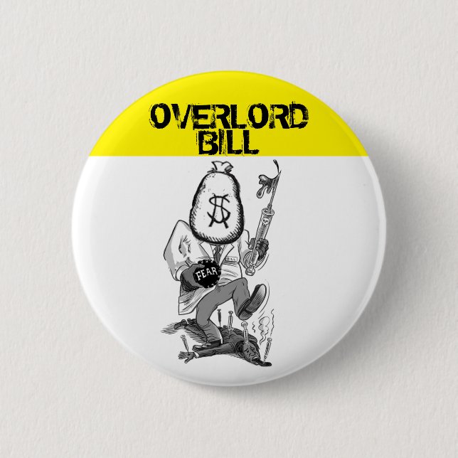 Overlord Bill Gates 6 Cm Round Badge (Front)