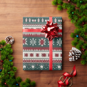 Overly Festive Ugly Christmas Sweater Wrapping Paper