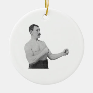 Overly Manly Man Meme Ceramic Ornament