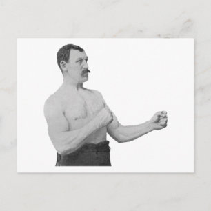 Overly Manly Man Meme Postcard