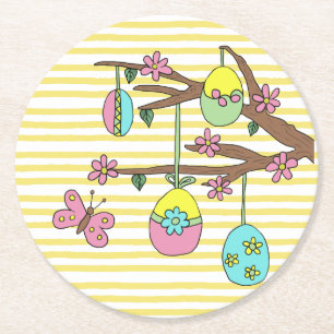 overnight round paper coaster