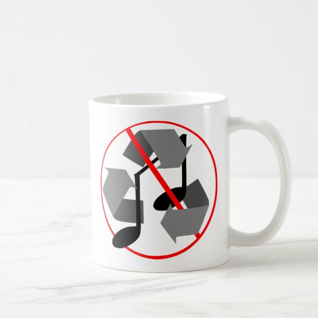 Overplayed Recycled Music Coffee Mug (Right)