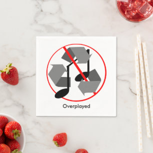 Overplayed Recycled Music Napkin