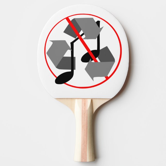 Overplayed Recycled Music Ping Pong Paddle (Front)