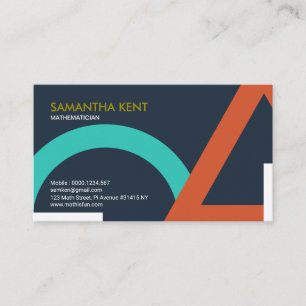 Oversize Geometric Shapes Math Mathematician Business Card