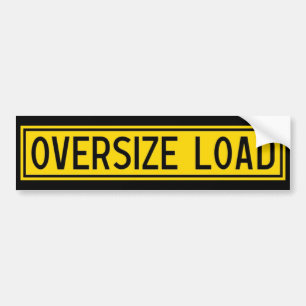 oversize load bumper sticker
