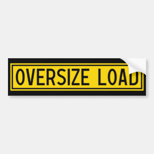 oversize load bumper sticker