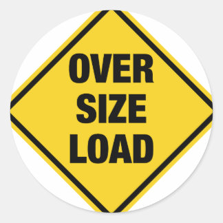 Oversize Load Classic Round Sticker