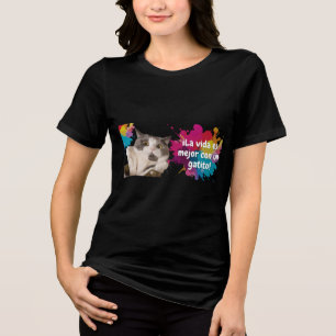 oversize T-shirt colorful animated design Tri-Blend Shirt