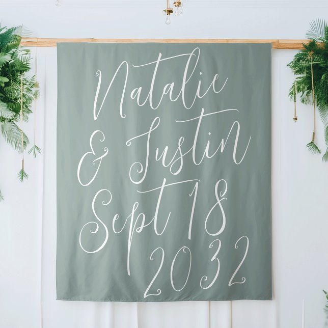 Oversized Calligraphy Script Wedding Backdrop Tapestry (Creator Uploaded)