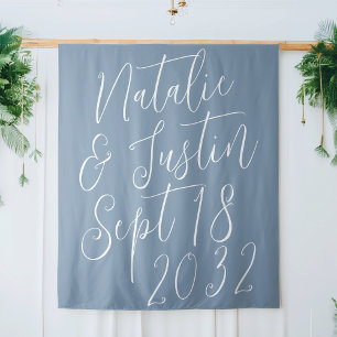 Oversized Calligraphy Script Wedding Backdrop Tapestry