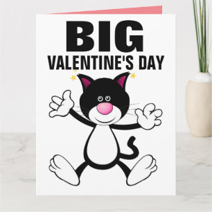 OVERSIZED  CAT HUG VALENTINE'S DAY CARD