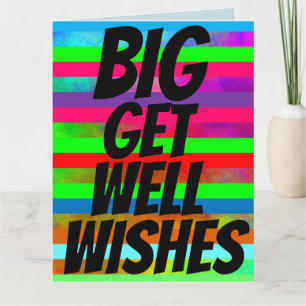 OVERSIZED GET WELL RAINBOW GREETING CARD